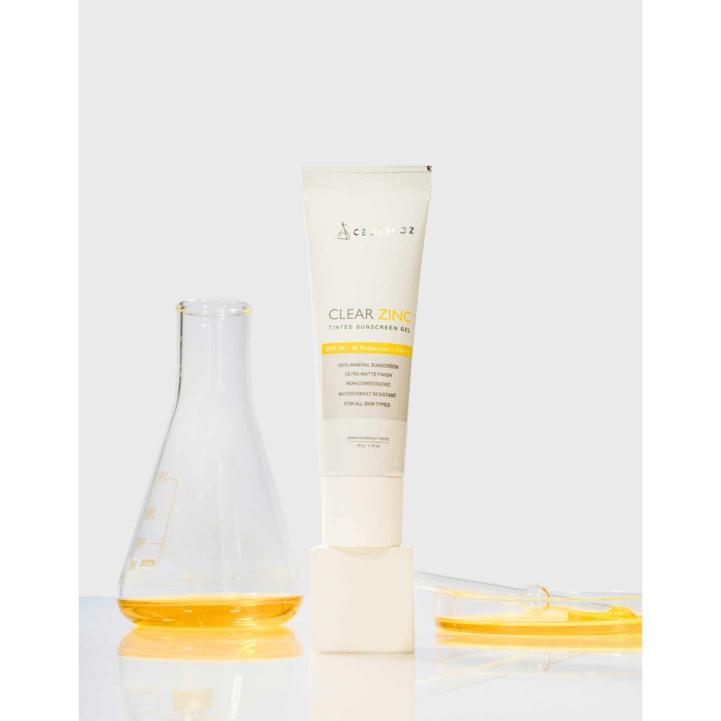 Clear Zinc Tinted Sunscreen Gel 50g  - Ivory