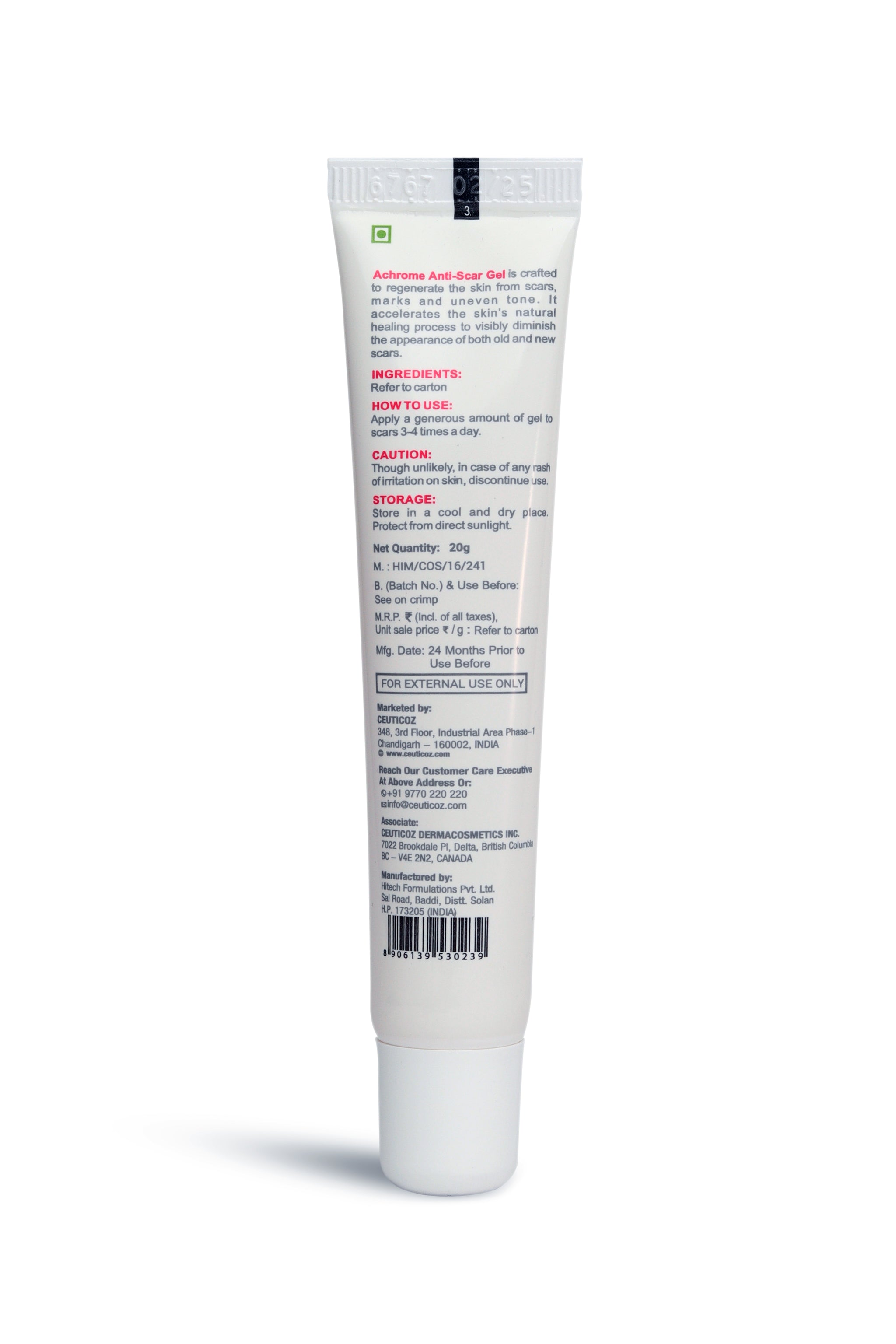 Achrome Anti- Scar Gel - 20gm