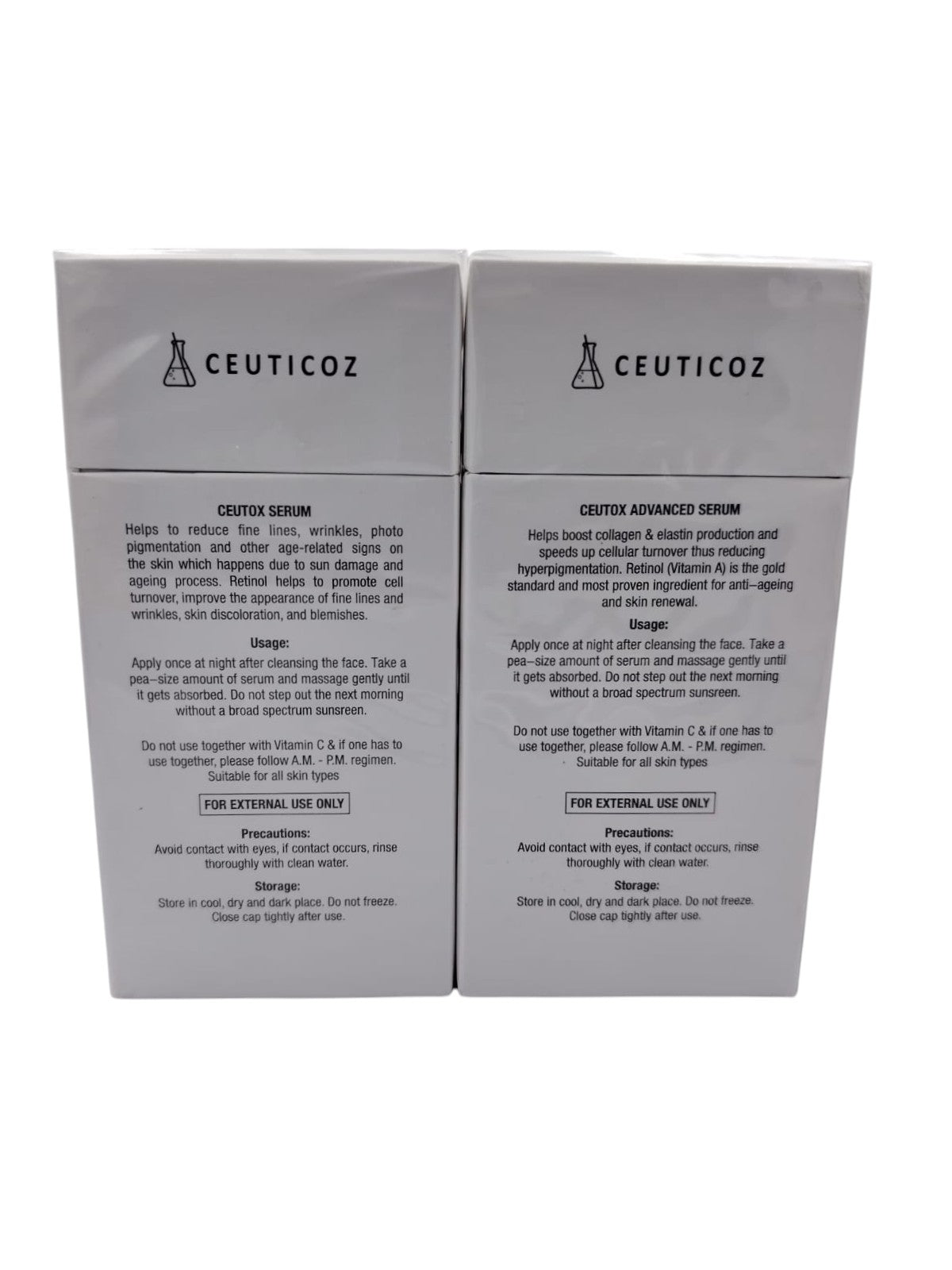 Combo - Ceuticoz Ceutox Advanced Serum 0.5 % Retinol & Ceutox Serum 0.1 % Retinol