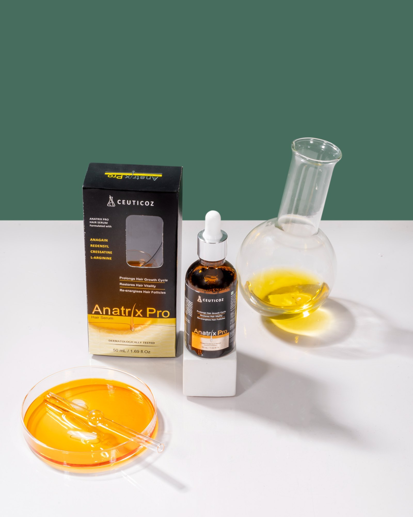 Combo- Ceuticoz Anatrix Anti Hair Fall Shampoo & Anatrix Pro Hair Serum Sample